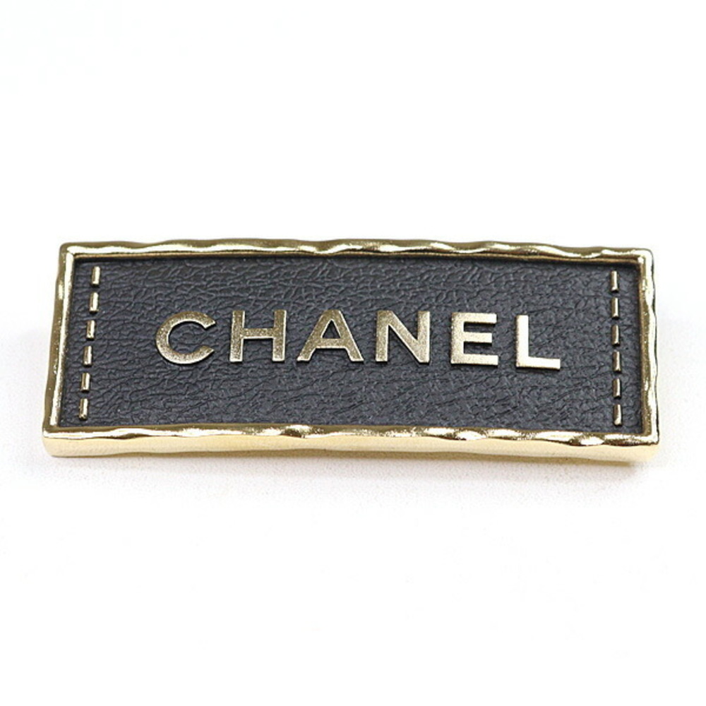 CHANEL Black Leather Brooch - Picture 1 of 6